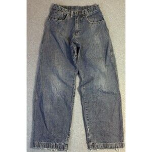FUBU Vikingos Jeans Mens 28 Blue Carpenter Distressed Baggy Y2K Skate